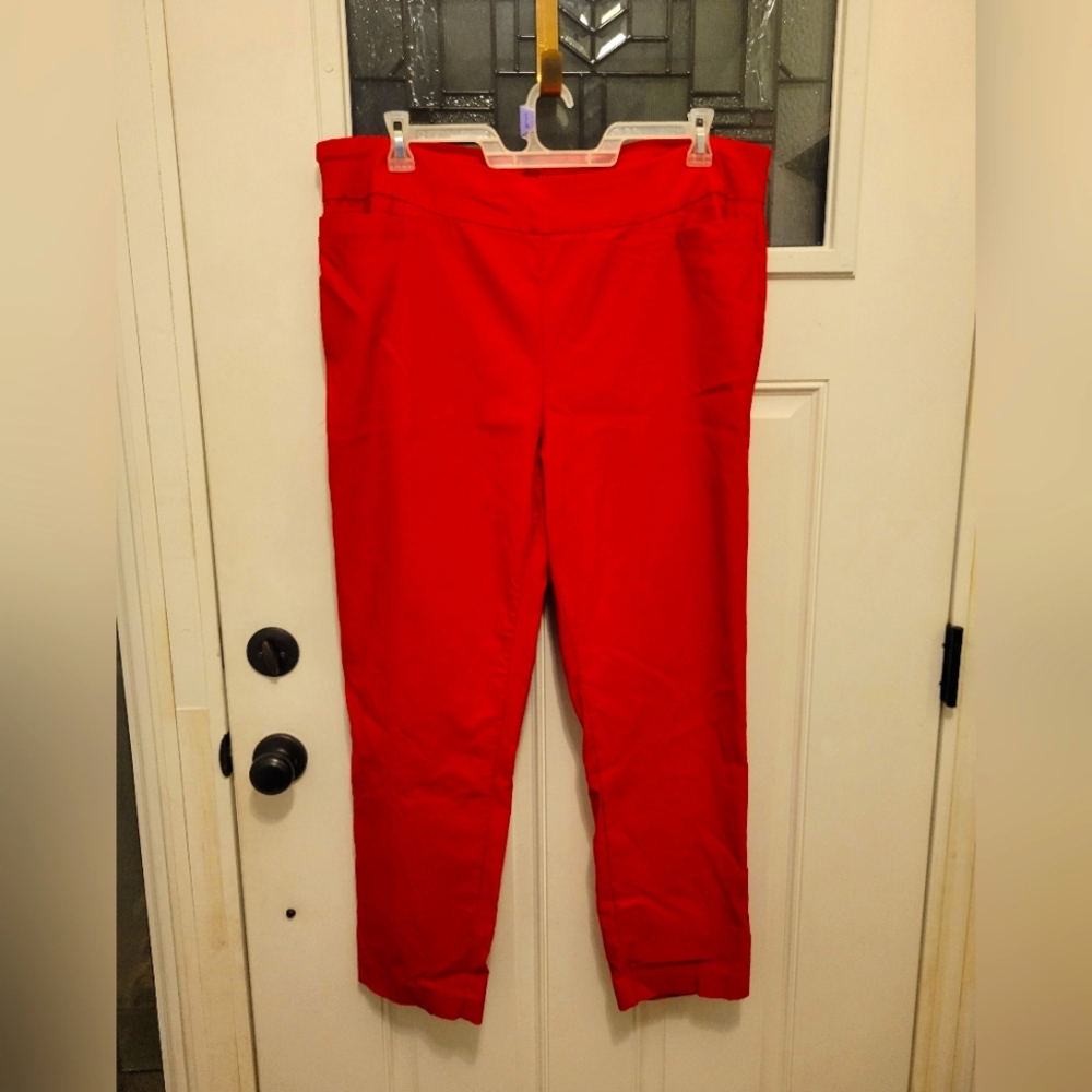 Red Pull On Pants Size 20